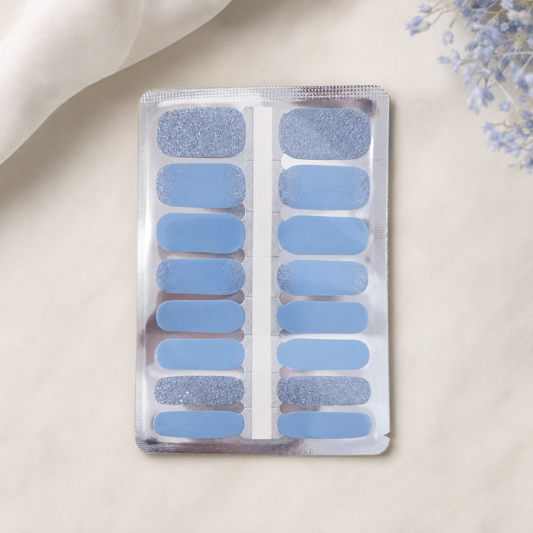 New Nail Wrap Designs This Week: Blue Glitter, Pink Petals, and a Very Welcome Comeback
