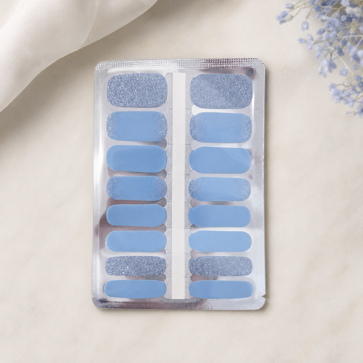 New Nail Wrap Designs This Week: Blue Glitter, Pink Petals, and a Very Welcome Comeback