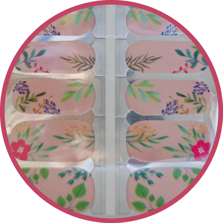 Pink Garden Nailwraps