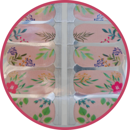 Pink Garden Nailwraps