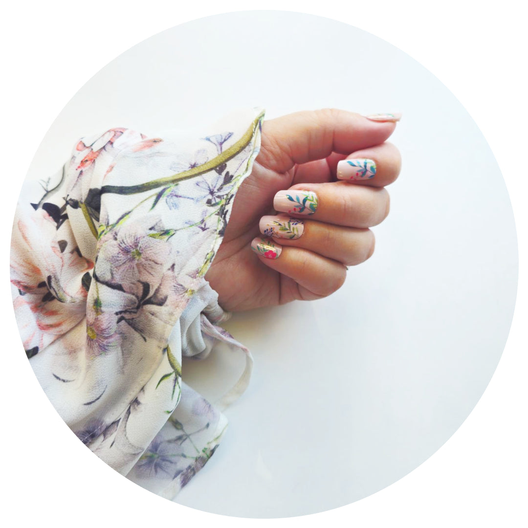 Pink Garden Nailwraps