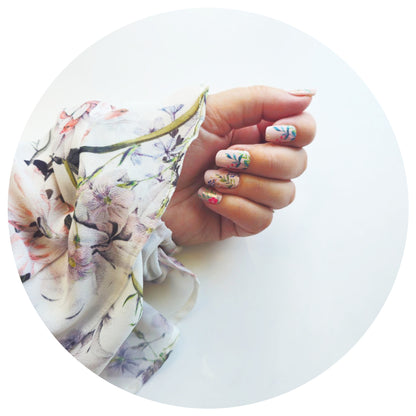 Pink Garden Nailwraps