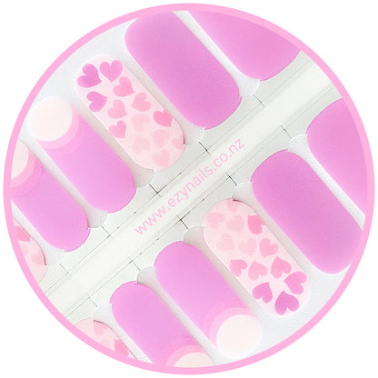 Blush Pink Hearts Nailwrap Set