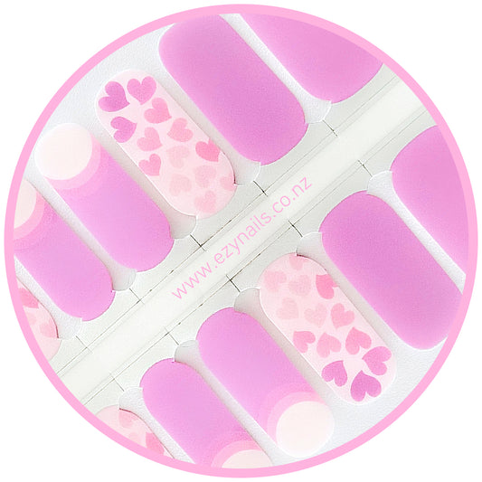 Blush Pink Hearts Nailwrap Set