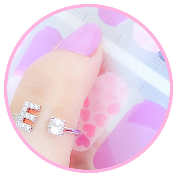 Blush Pink Hearts Nailwrap Set
