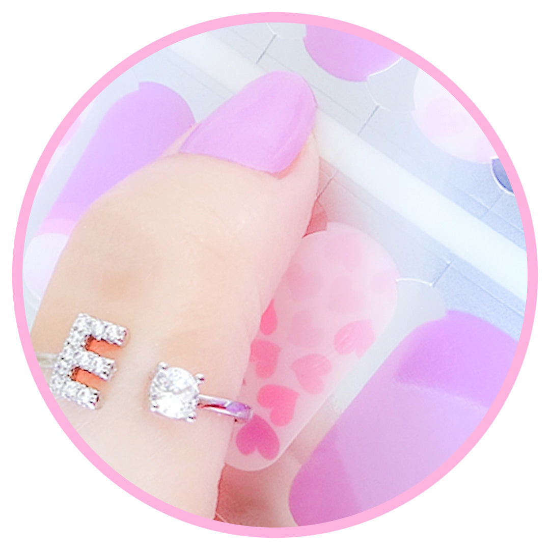 Blush Pink Hearts Nailwrap Set