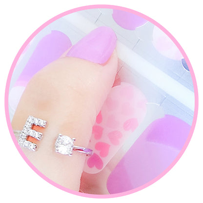 Blush Pink Hearts Nailwrap Set