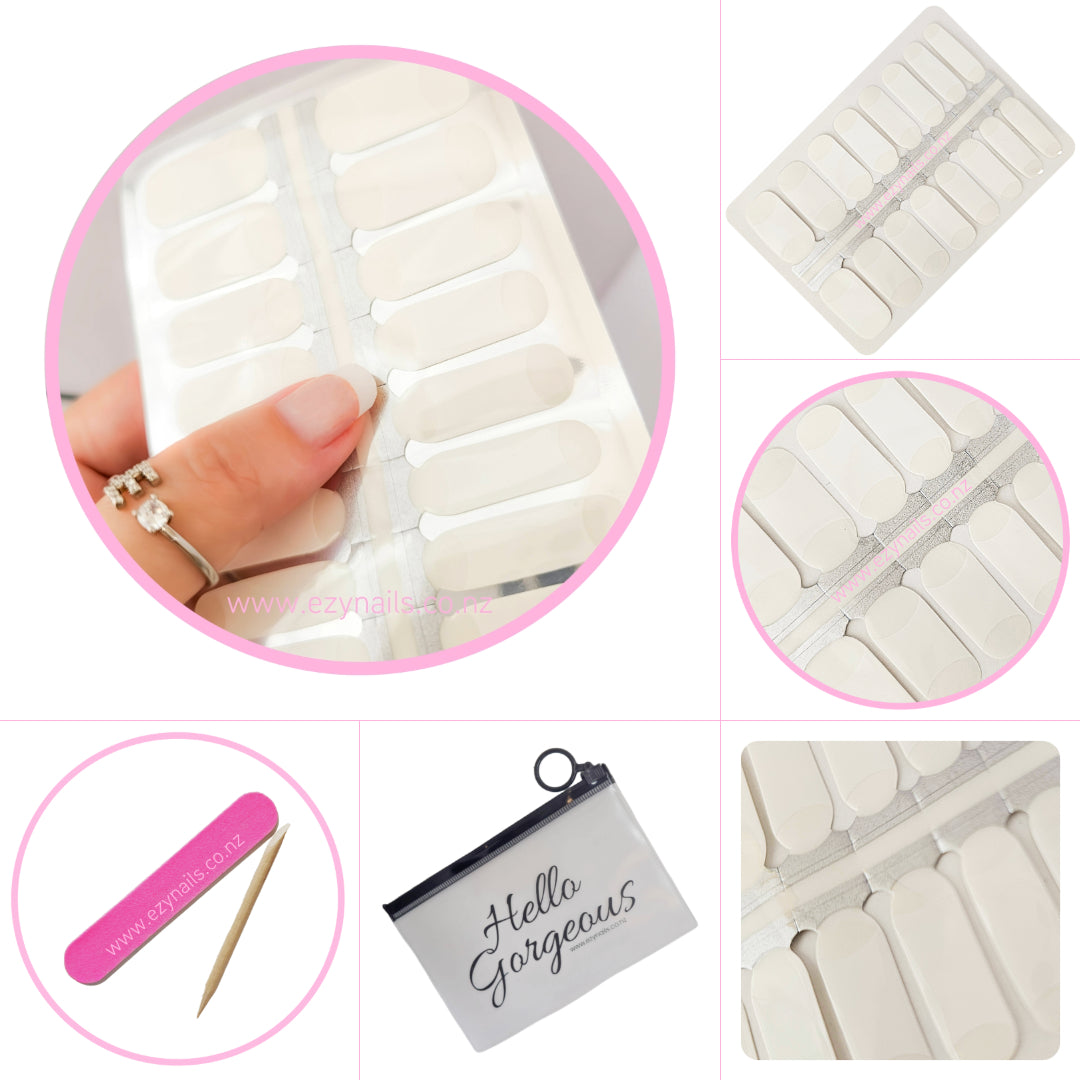 Classic White French Tip Nailwraps