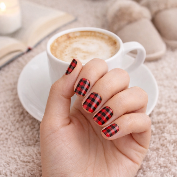 Pink & Red Gingham Duo Nail Wrap Bundle