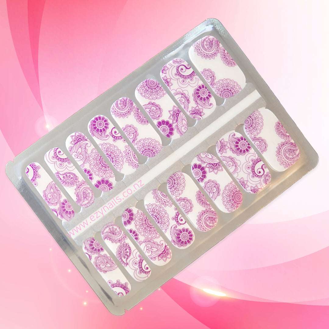 Lavender Lace Dream Nailwraps | Purple Floral Nail Art Stickers