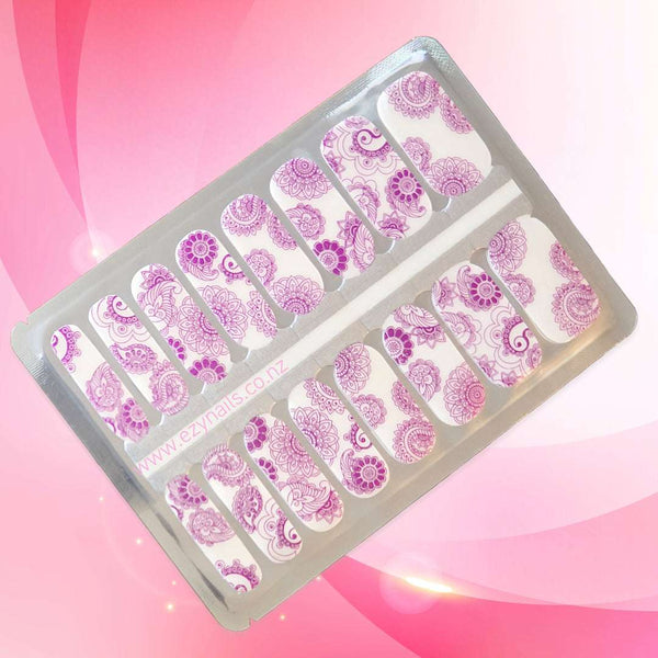 Lavender Lace Dream Nailwraps | Purple Floral Nail Art Stickers
