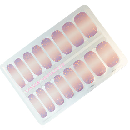 Rose Gold Glow Nailwraps, Soft Sparkle, Big Impact