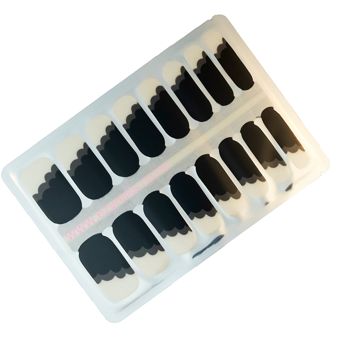 Midnight Lace Nailwraps for long nails, Chic, Bold & Beautiful