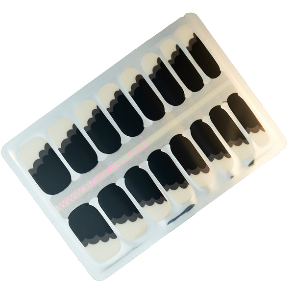 Midnight Lace Nailwraps for long nails, Chic, Bold & Beautiful