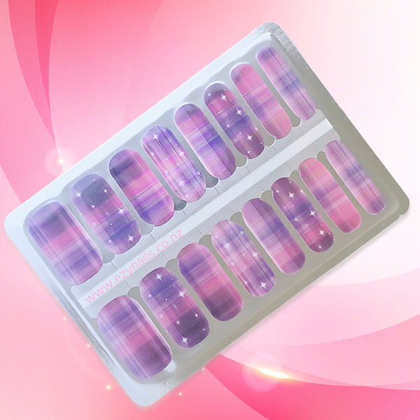 Stargazer Slumber Nailwraps – Pink & Purple Dreamscape