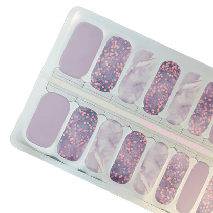 Amethyst Spark Nailwraps, Marble, Glitter & Pure Magic