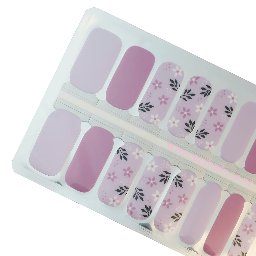 Lilac Bloom Nailwraps, Soft Florals & Elegant Pinks