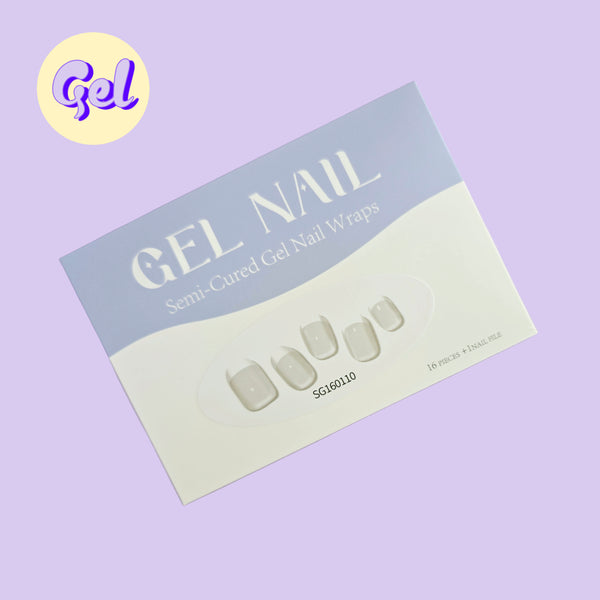 French Gel Nailwraps – Classic White Tip Nail Stickers for LED Curing
