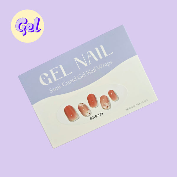 Daisy Bloom Gel Nailwraps – Floral Ombre Nail Stickers with Glitter Trim