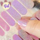 Fairy Floss Flash – Holographic Lilac Gel Nail Wraps