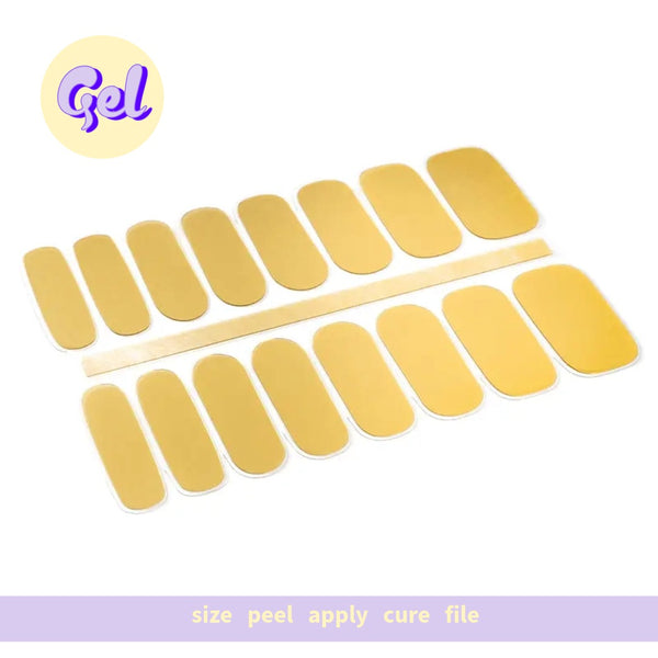 Solid Gold Mirror Semi-Cured Gel Nailwraps