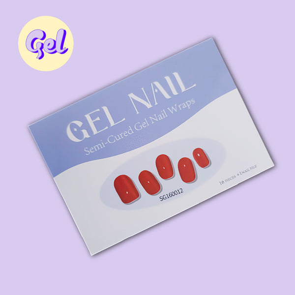 Red Hot Rendezvous – Classic Glossy Red Gel Nailwraps