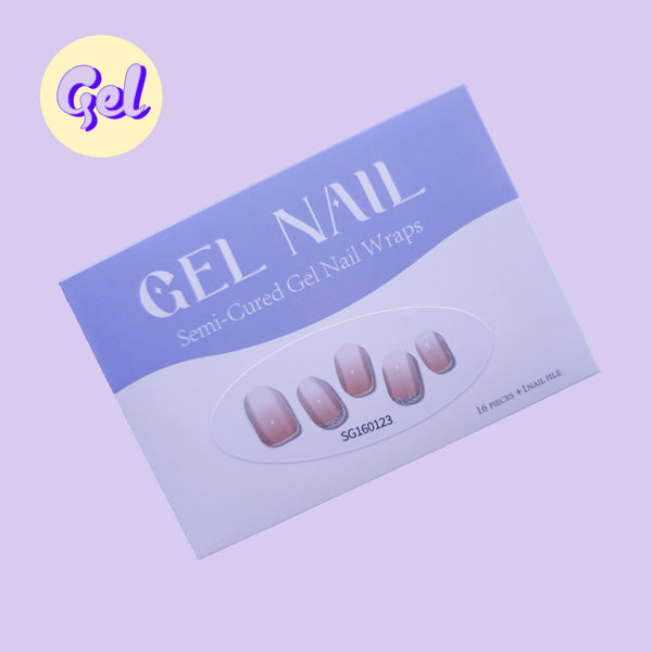 Champagne Glow Blush Glitter Ombré Gel Nailwraps