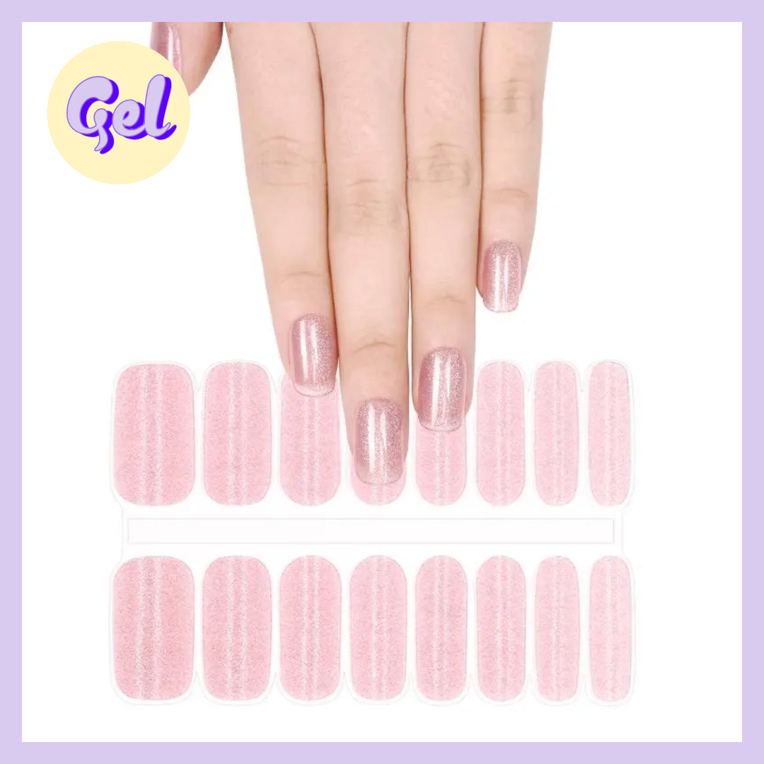 Glitter Galaxy Cat Eye Nailwraps – Shimmery Gel Strips