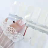 Winter Snowflake French Tip – Nail Polish Nail Wraps