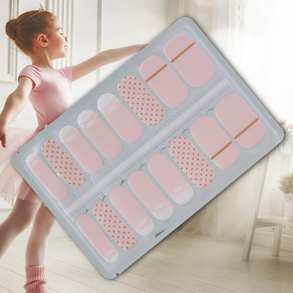 Kids Twinkle Toes – Ballet Pink Nail Polish Nailwraps