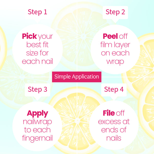 Lemon Sorbet Sunset Nailwraps – Yellow to Pink Ombre Nails