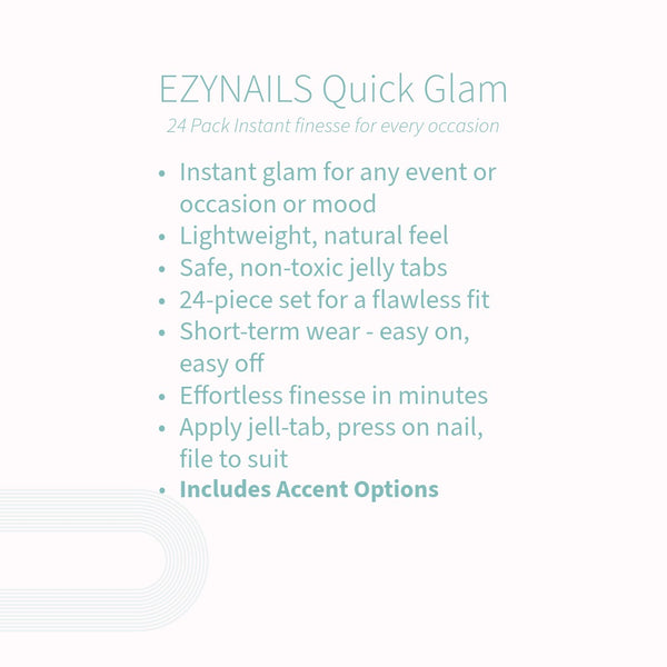 Quick Glam – Teal Luxe Press On Nails (24 Pack)