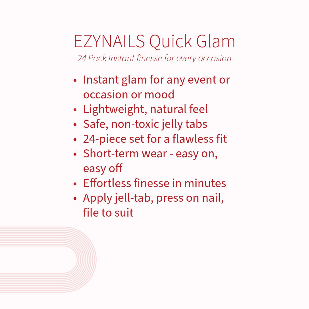 Quick Glam – Red Heart Press On Nails (24 Pack)