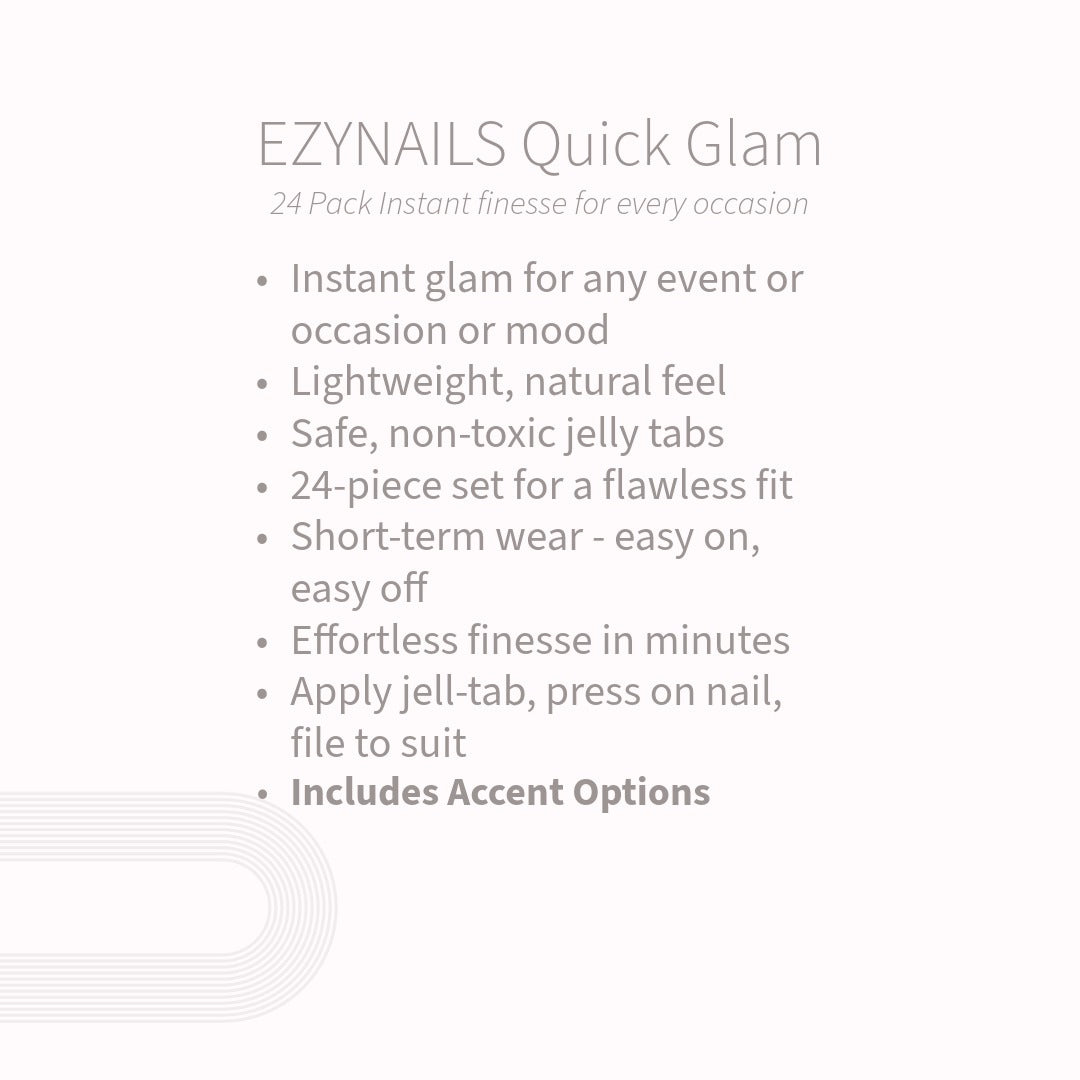 Quick Glam – Starry Heart Press On Nails (24 Pack)