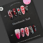 Crimson Desire Handmade Press-On Nails – Black & Red Gothic Glam