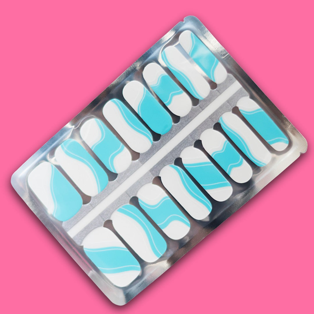 Blue Wave Babe Nail Wraps