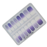 Violet Vibes Zig Zag – Ombre Glitter Nailwraps