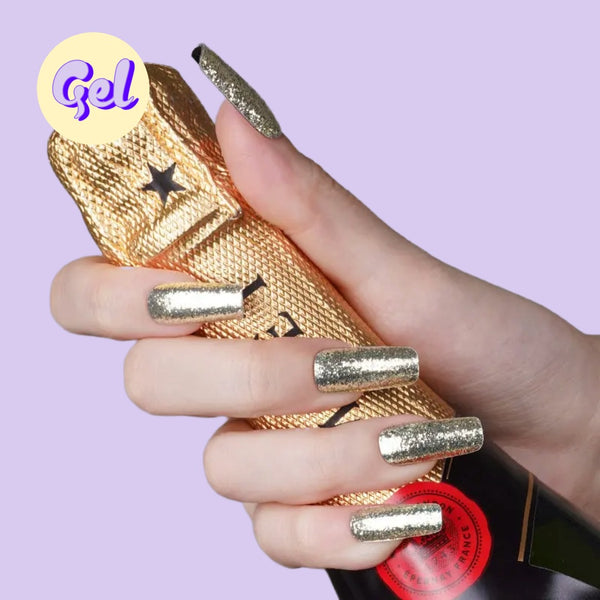 Silver Glitter Gel Nailwraps