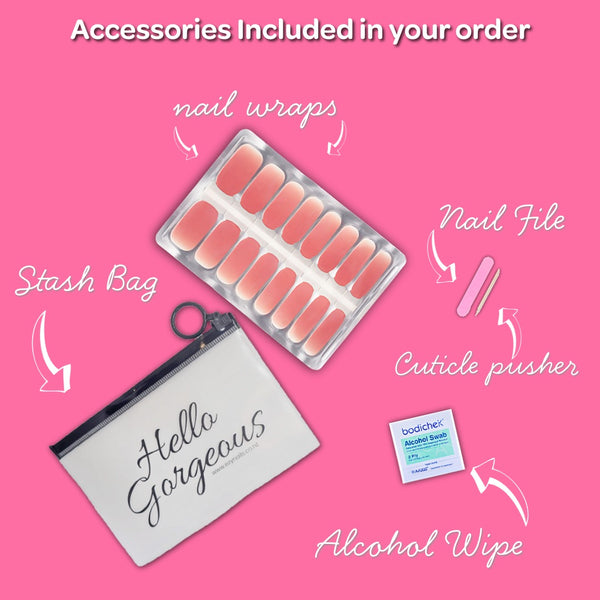 Coral Ombre Nail Wraps