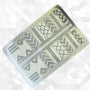EzyNails Nail Wraps Monochrome Maze Nailwraps – Silver & White Geometric Nail Stickers All Nailwraps