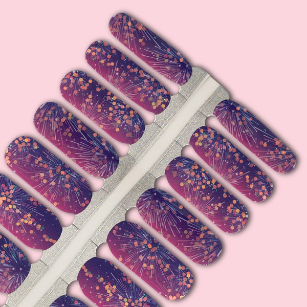 Purple Fireworks Nailwraps