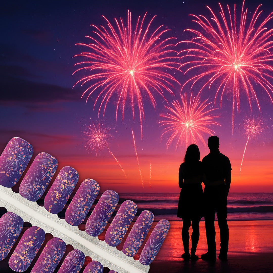 Purple Fireworks Nailwraps
