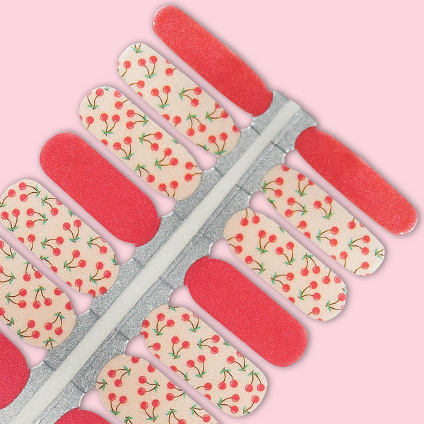 Cherry Pop Shimmer Nailwraps