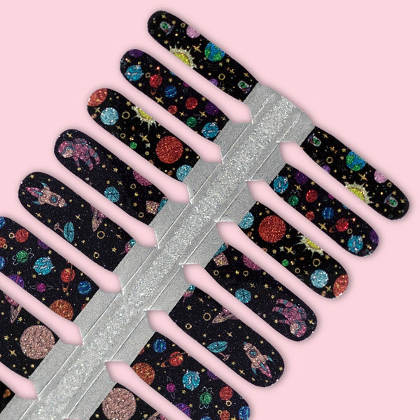 Space Adventure Kids Nailwraps 🚀🌎