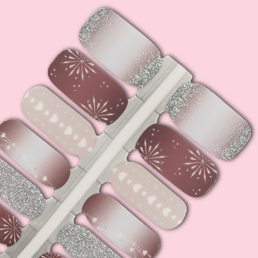Blushing Stardust Nail Wraps