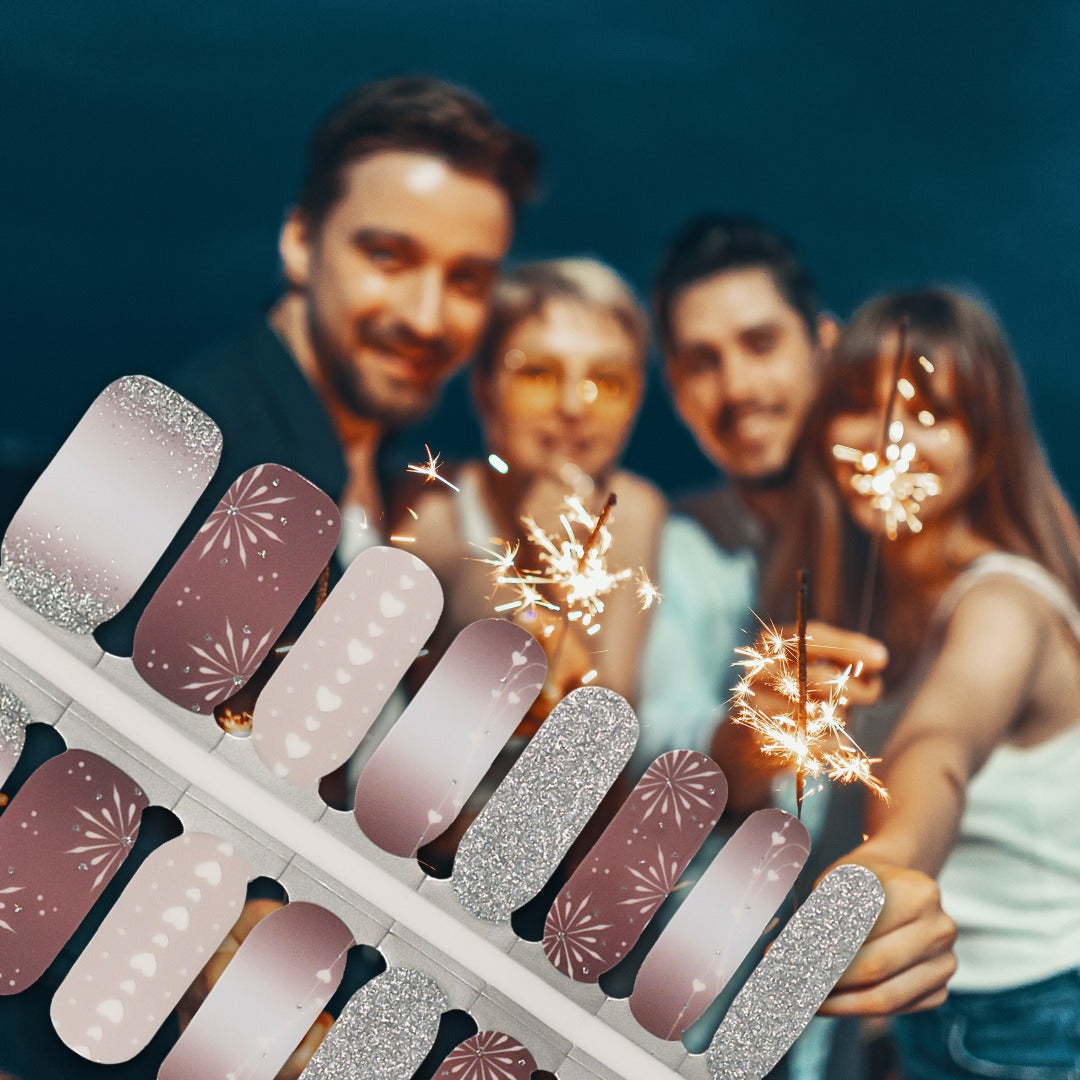 Blushing Stardust Nailwraps