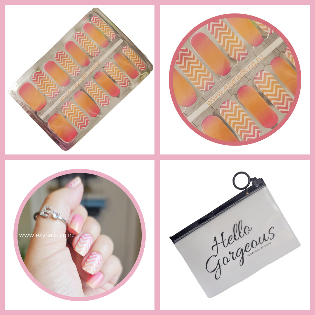 Ziggy - A Summery Sunset Nailwrap Set