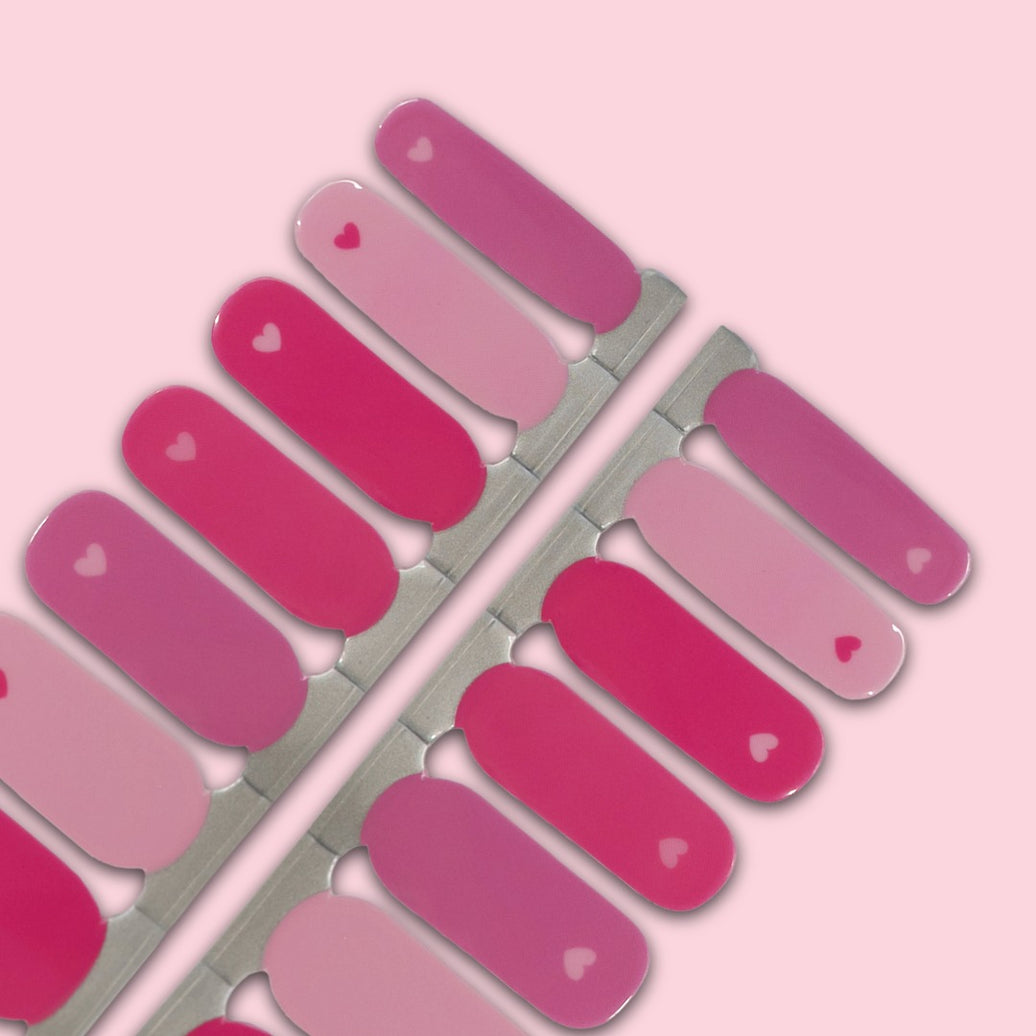 Pretty in Pink Hearts Nail Wraps