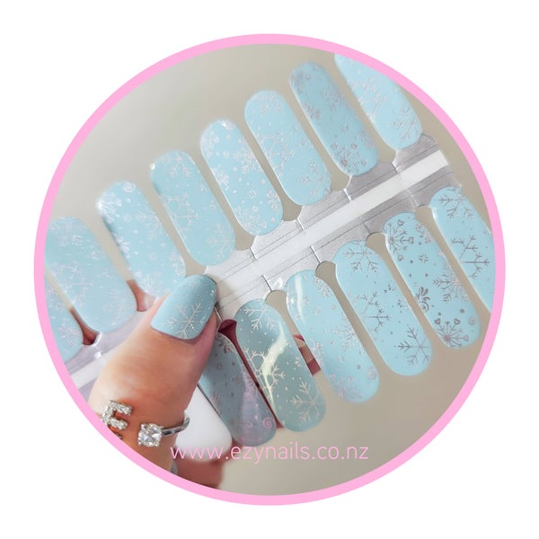 Frosty Blue Christmas NailWraps