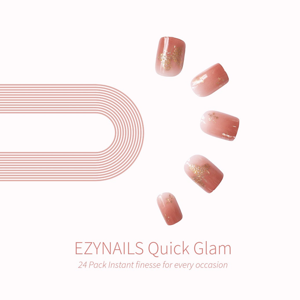 Quick Glam Glitter Butterfly Press-On Nails
